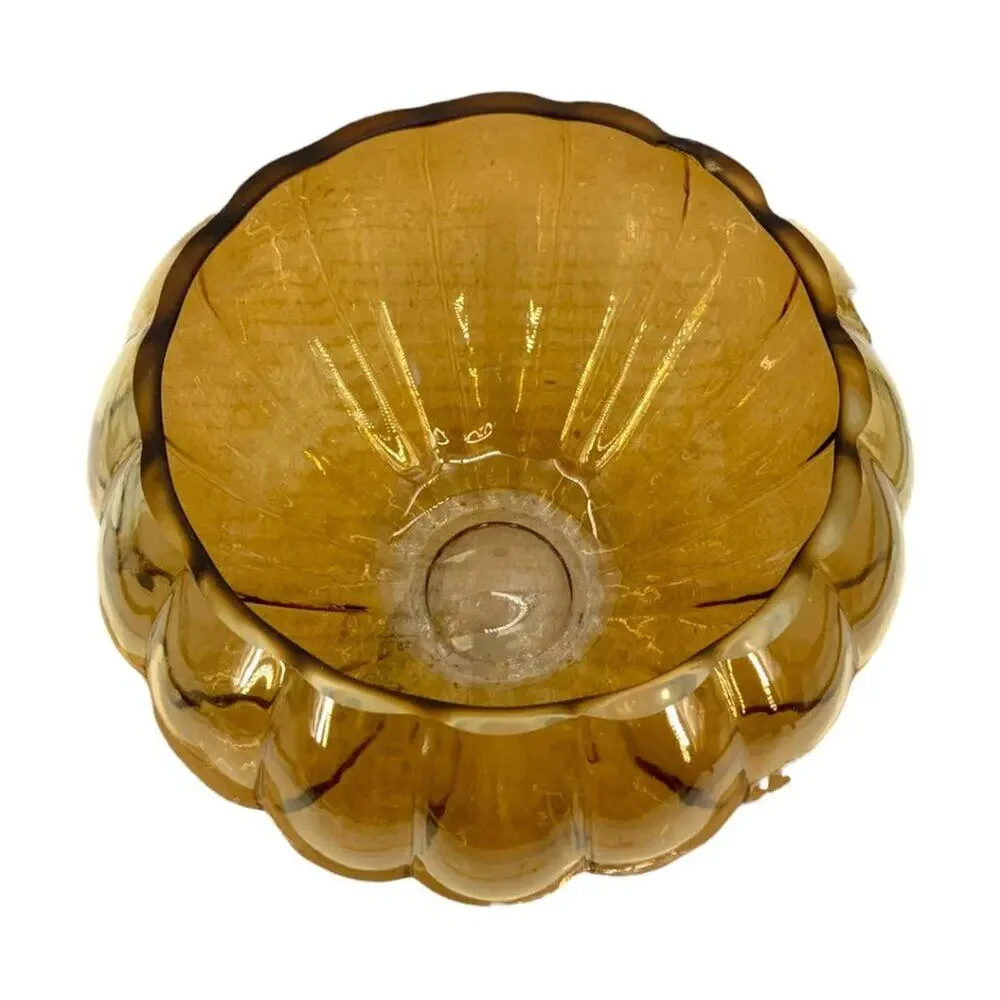 Cyder Amber Color Glass Vase $48 MSRP